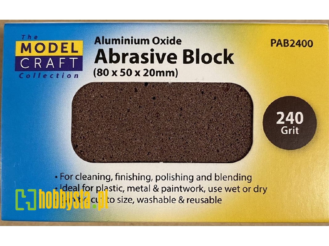 Aluminium Oxide Abrasive Block 240 Grit (80 X 50 X 20 Mm) - zdjęcie 1 Aluminium Oxide Abrasive Block 240 Grit (80 X 50 X 20 Mm) - zdjęcie 1
