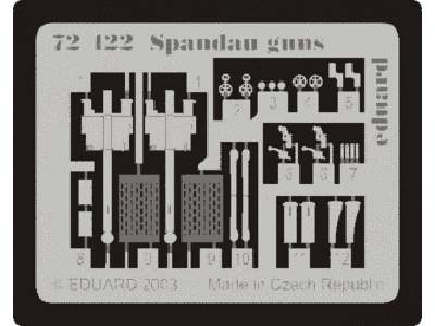  Spandau Guns WWI 1/72 - blaszki - zdjęcie 1