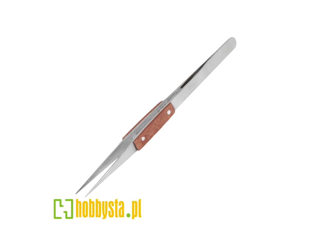 Stainless Steel Tweezers Fibre Grip / Serrated Tips - zdjęcie 1 Stainless Steel Tweezers Fibre Grip / Serrated Tips - zdjęcie 1