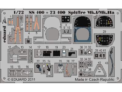  Spitfire Mk. I/Mk. IIa S. A. 1/72 - Airfix - blaszki - zdjęcie 2