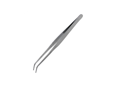 Strong Curved Stainless Steel Tweezers (175 Mm) - zdjęcie 1