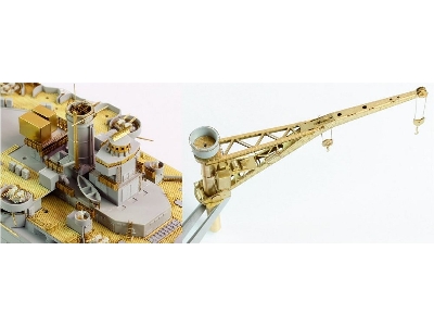 Uss Bb-34 New York 1944 Detail Up Set (With Teak Blue Deck, Barrels, Resin, Pe) - zdjęcie 21