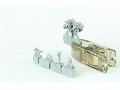 Uss Bb-34 New York 1944 Detail Up Set (With Teak Tone Deck, Barrels, Resin, Pe) - zdjęcie 13
