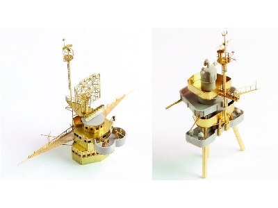 Uss Bb-34 New York 1944 Detail Up Set (With Teak Tone Deck, Barrels, Resin, Pe) - zdjęcie 22