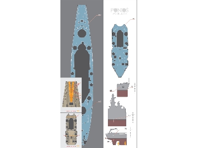 Uss North Carolina Bb-55 Wooden Deck Set Type 1 (For Trumpeter) - zdjęcie 2