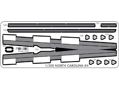 Uss North Carolina Bb-55 Wooden Deck Set Type 1 (For Trumpeter) - zdjęcie 4