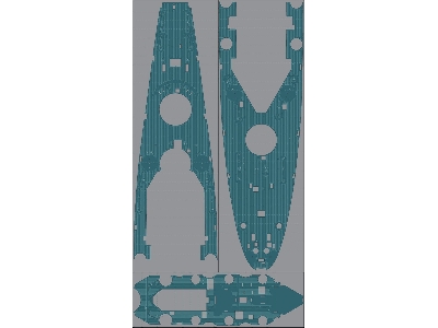 Uss North Carolina Bb-55 Wooden Deck Set Type 1 (For Trumpeter) - zdjęcie 5