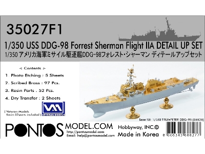 Uss Forrest Sherman Ddg-98 (Arleigh Burke Class Flight Iia) Detail Up Set (For Trumpeter 04528) - zdjęcie 1