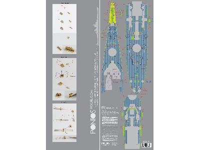 Battleship Uss Bb-63 Missouri Wooden Deck 1945 (20b Deck Blue) (For Trumpeter) - zdjęcie 4