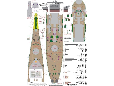 Battleship Uss Missouri Bb-63 1945 Detail Up Set (20b Deck Blue Deck) (For Trumpeter) - zdjęcie 18