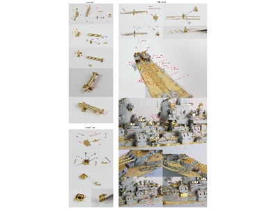 Battleship Uss Missouri Bb-63 1945 Detail Up Set (20b Deck Blue Deck) (For Trumpeter) - zdjęcie 21