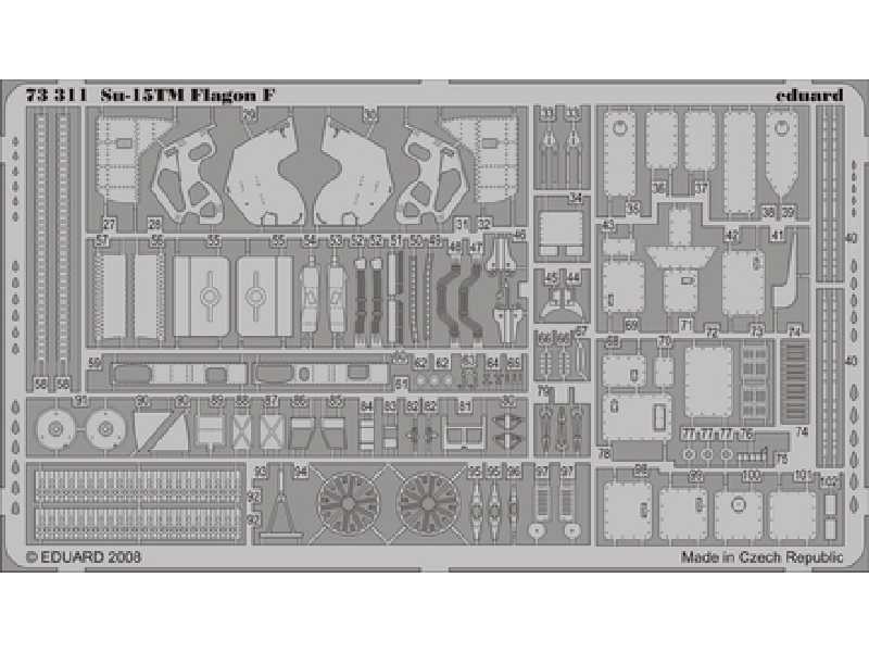  Su-15TM Flagon-F S. A. 1/72 - Trumpeter - blaszki - zdjęcie 1