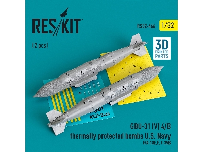 Gbu-31 (V) 4/B Thermally Protected Bombs U.S. Navy (2pcs) (F/A-18e/F, F-35b) (3d Printed) - zdjęcie 1