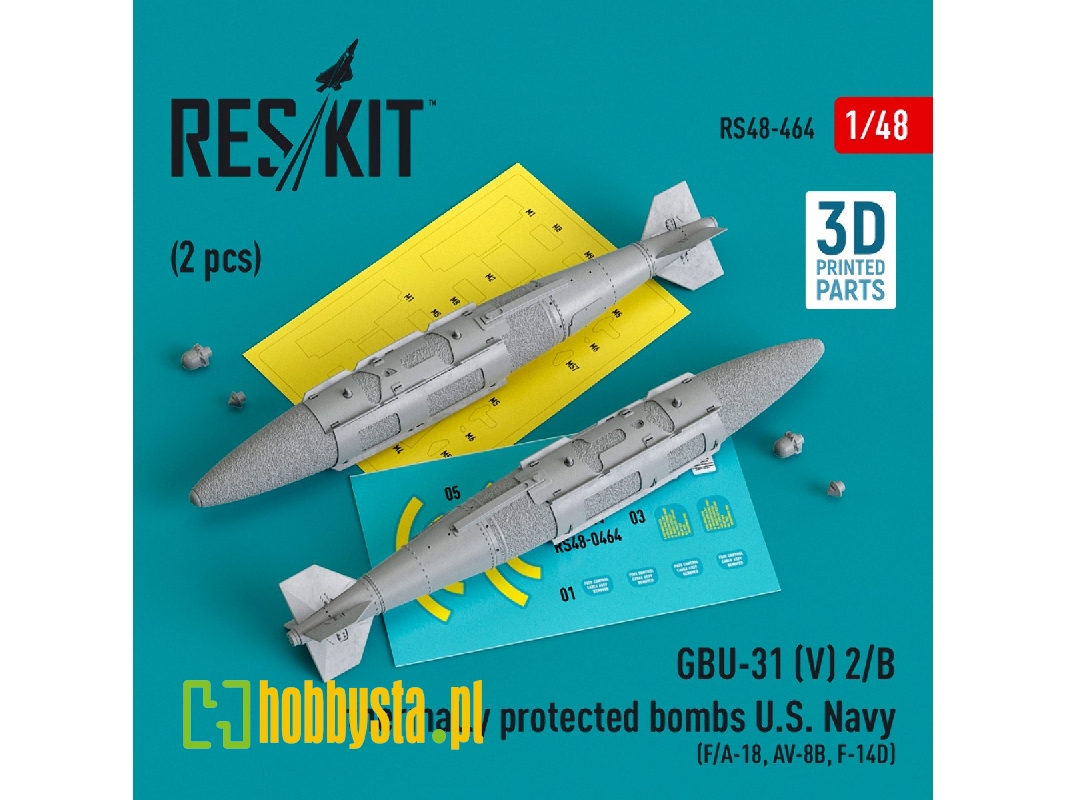Gbu-31 (V) 2/B Thermally Protected Bombs U.S. Navy (2pcs) (F/A-18, Av-8b, F-14d) (3d Printed) - zdjęcie 1 Gbu-31 (V) 2/B Thermally Protected Bombs U.S. Navy (2pcs) (F/A-18, Av-8b, F-14d) (3d Printed) - zdjęcie 1