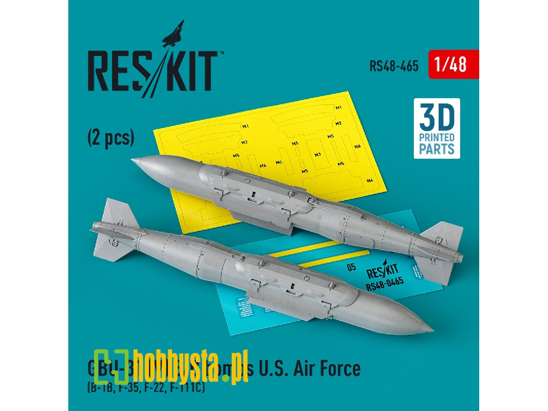 Gbu-31 (V) 3/B Bombs U.S. Air Force (2pcs) (B-1b, F-35, F-22, F-111c) (3d Printed) - zdjęcie 1 Gbu-31 (V) 3/B Bombs U.S. Air Force (2pcs) (B-1b, F-35, F-22, F-111c) (3d Printed) - zdjęcie 1