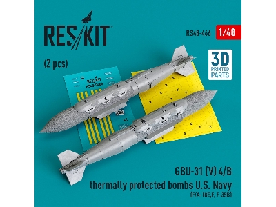 Gbu-31 (V) 4/B Thermally Protected Bombs U.S. Navy (2pcs) (F/A-18e/F, F-35b) (3d Printed) - zdjęcie 1