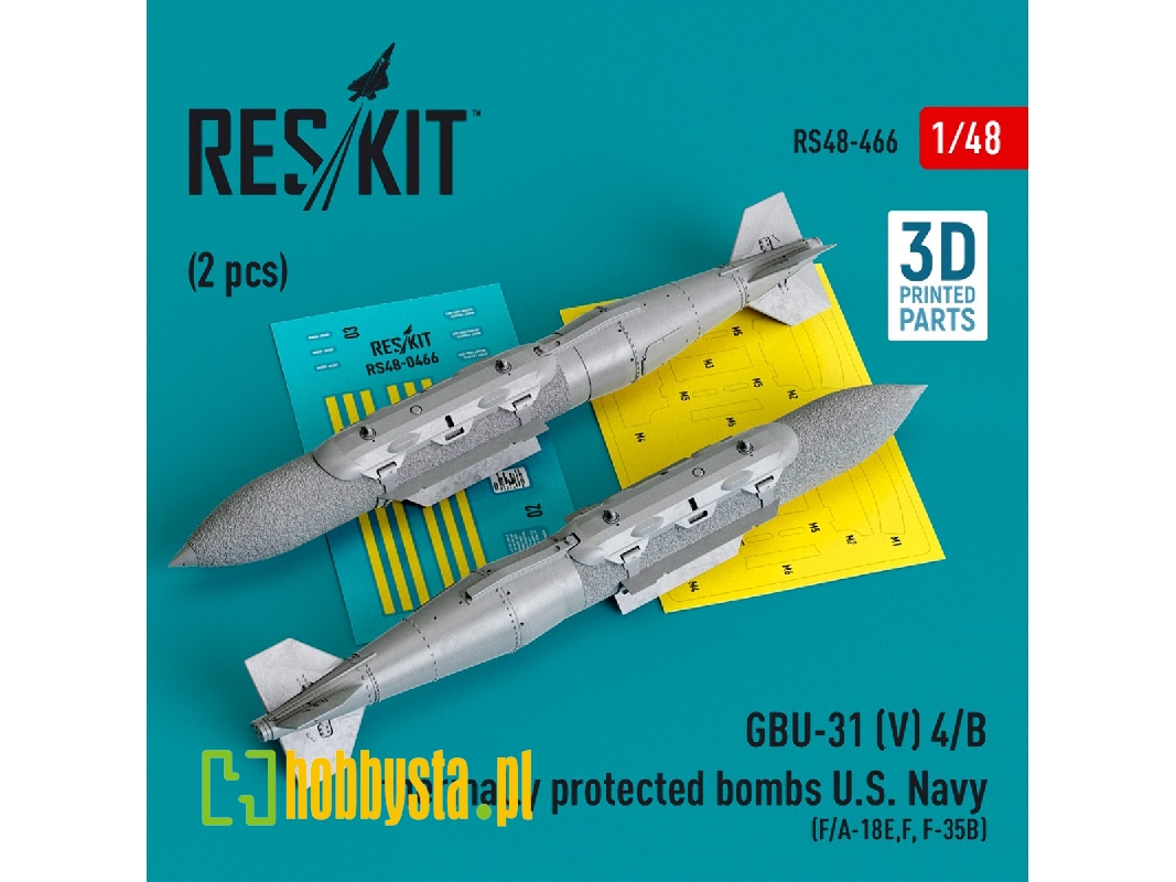 Gbu-31 (V) 4/B Thermally Protected Bombs U.S. Navy (2pcs) (F/A-18e/F, F-35b) (3d Printed) - zdjęcie 1 Gbu-31 (V) 4/B Thermally Protected Bombs U.S. Navy (2pcs) (F/A-18e/F, F-35b) (3d Printed) - zdjęcie 1