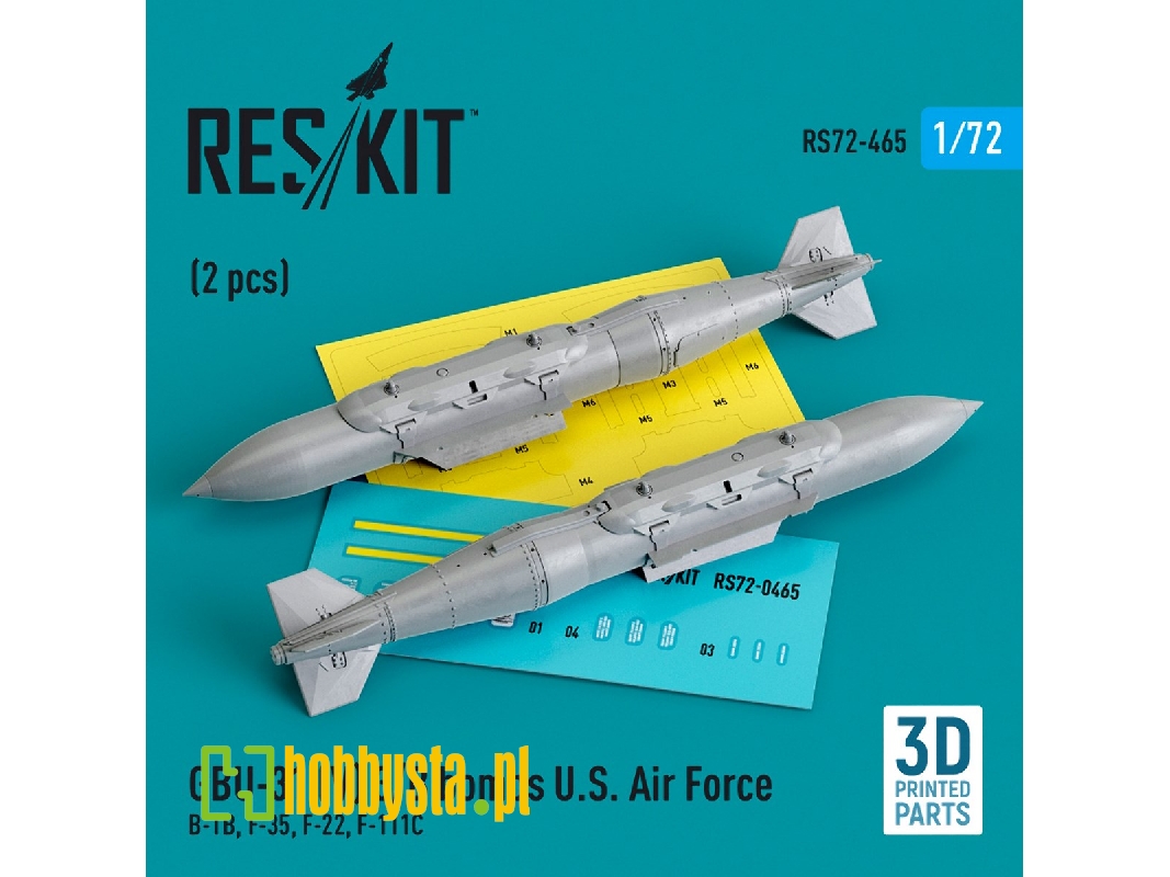 Gbu-31 (V) 3/B Bombs U.S. Air Force (2pcs) (B-1b, F-35, F-22, F-111c) (3d Printed) - zdjęcie 1 Gbu-31 (V) 3/B Bombs U.S. Air Force (2pcs) (B-1b, F-35, F-22, F-111c) (3d Printed) - zdjęcie 1