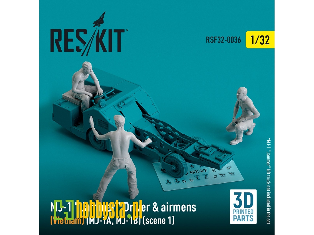Mj-1 'jammer' Driver And Airmens (Vietnam) (Mj-1a, Mj-1b) (Scene 1) (3pcs) (3d Printed) - zdjęcie 1 Mj-1 'jammer' Driver And Airmens (Vietnam) (Mj-1a, Mj-1b) (Scene 1) (3pcs) (3d Printed) - zdjęcie 1