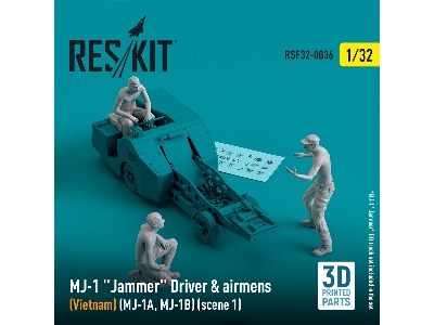 Mj-1 'jammer' Driver And Airmens (Vietnam) (Mj-1a, Mj-1b) (Scene 1) (3pcs) (3d Printed) - zdjęcie 2