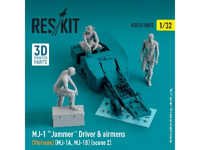 Mj-1 'jammer' Driver And Airmens (Vietnam) (Mj-1a, Mj-1b) (Scene 2) (3pcs) (3d Printed) - zdjęcie 2