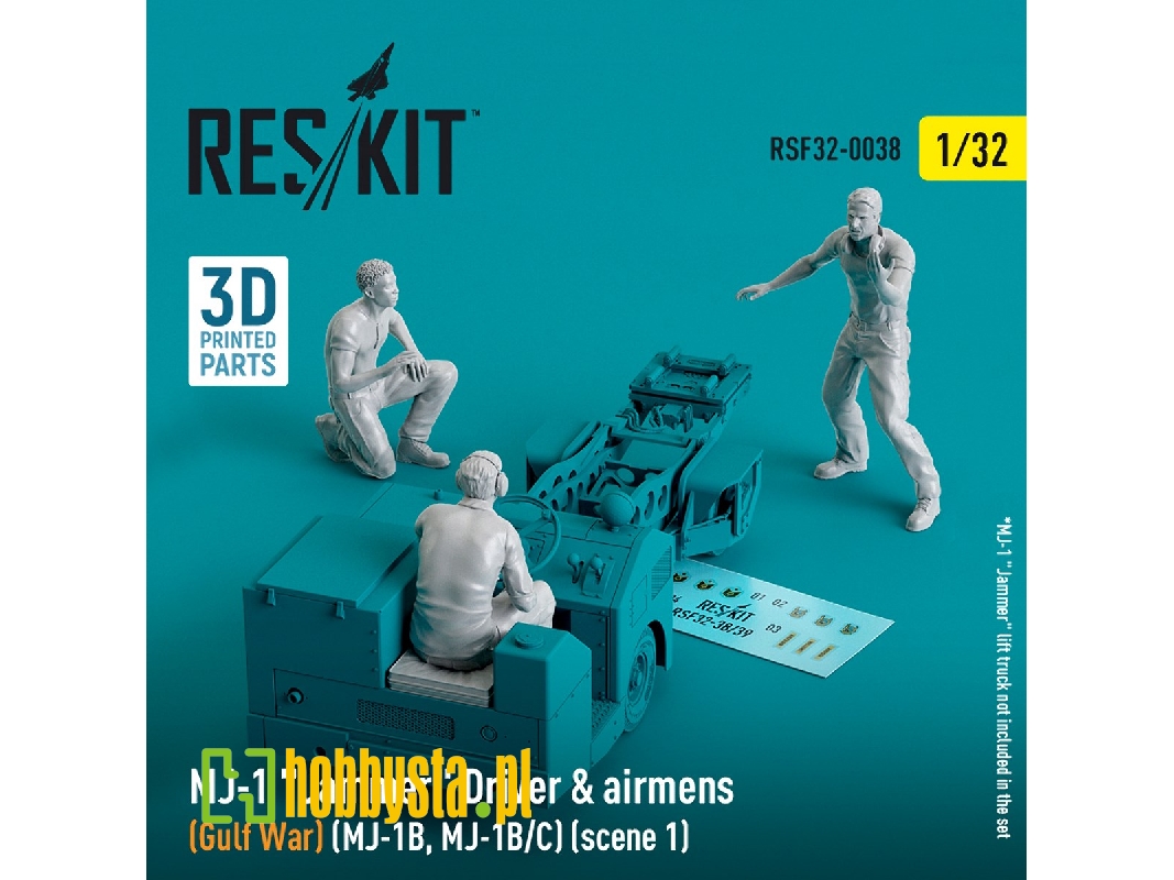 Mj-1 'jammer' Driver And Airmens (Gulf War) (Mj-1b, Mj-1b/C) (Scene 1) (3pcs) (3d Printed) - zdjęcie 1 Mj-1 'jammer' Driver And Airmens (Gulf War) (Mj-1b, Mj-1b/C) (Scene 1) (3pcs) (3d Printed) - zdjęcie 1