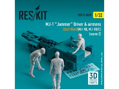 Mj-1 'jammer' Driver And Airmens (Gulf War) (Mj-1b, Mj-1b/C) (Scene 2) (3pcs) (3d Printed) - zdjęcie 1