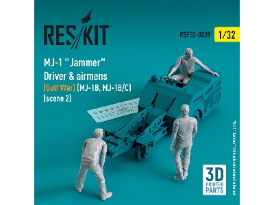 Mj-1 'jammer' Driver And Airmens (Gulf War) (Mj-1b, Mj-1b/C) (Scene 2) (3pcs) (3d Printed) - zdjęcie 2