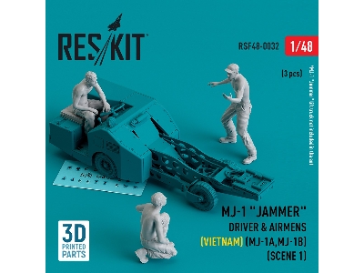 Mj-1 'jammer' Driver And Airmens (Vietnam) (Mj-1a, Mj-1b) (Scene 1) (3pcs) (3d Printed) - zdjęcie 1