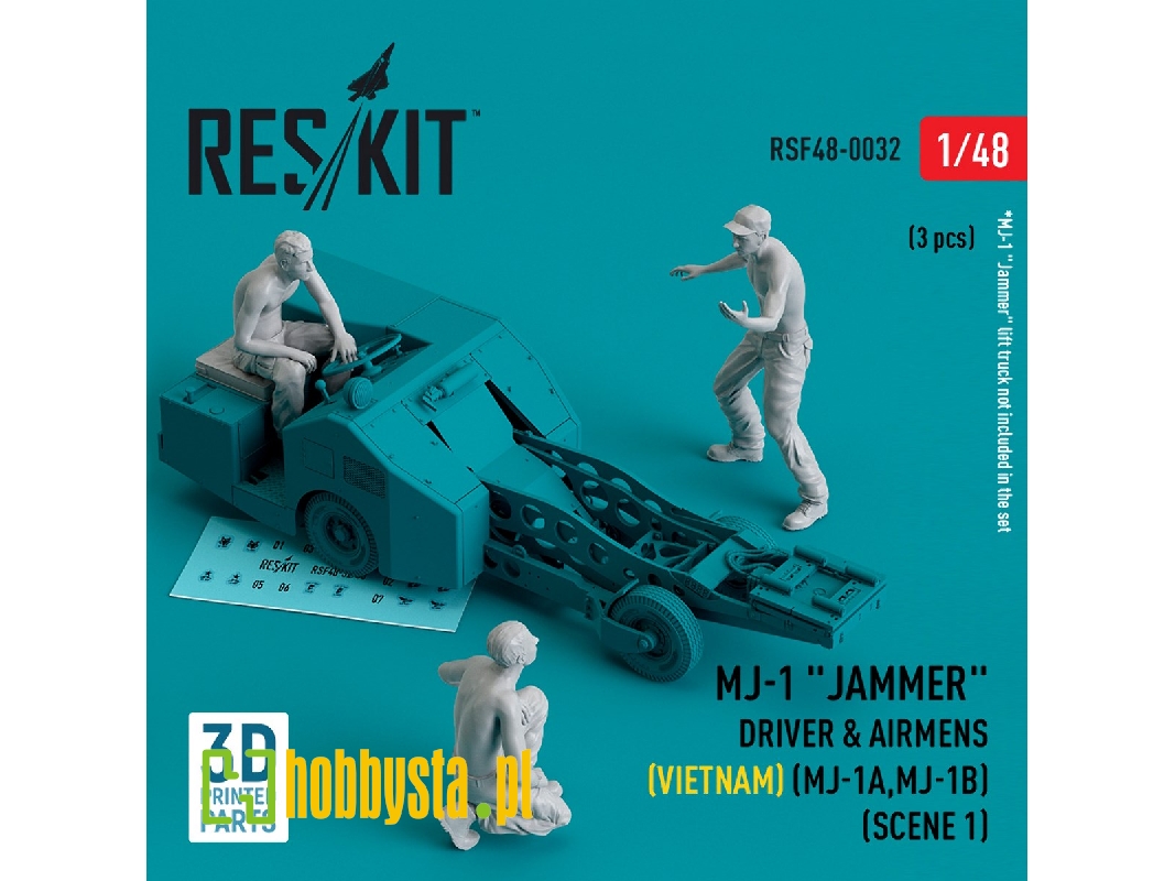 Mj-1 'jammer' Driver And Airmens (Vietnam) (Mj-1a, Mj-1b) (Scene 1) (3pcs) (3d Printed) - zdjęcie 1 Mj-1 'jammer' Driver And Airmens (Vietnam) (Mj-1a, Mj-1b) (Scene 1) (3pcs) (3d Printed) - zdjęcie 1