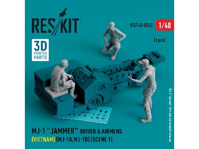 Mj-1 'jammer' Driver And Airmens (Vietnam) (Mj-1a, Mj-1b) (Scene 1) (3pcs) (3d Printed) - zdjęcie 2