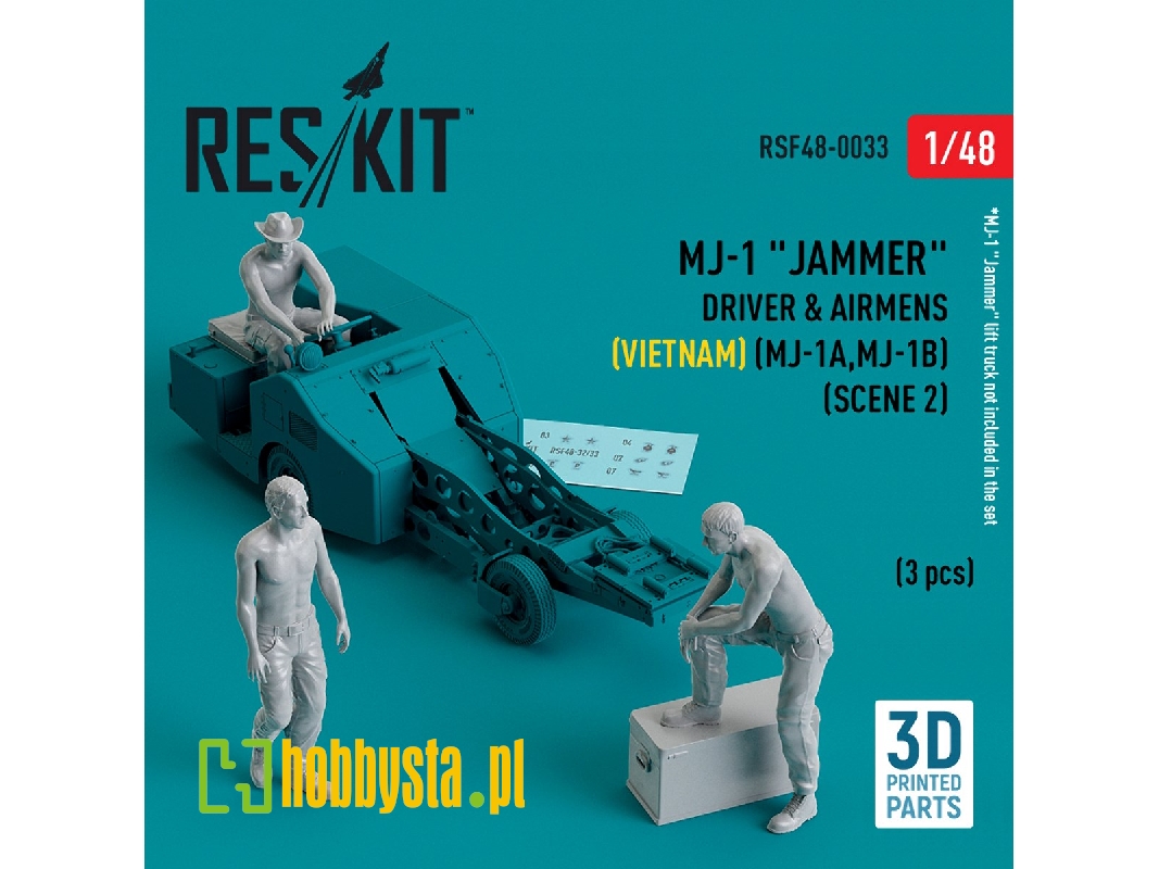 Mj-1 'jammer' Driver And Airmens (Vietnam) (Mj-1a, Mj-1b) (Scene 2) (3pcs) (3d Printed) - zdjęcie 1 Mj-1 'jammer' Driver And Airmens (Vietnam) (Mj-1a, Mj-1b) (Scene 2) (3pcs) (3d Printed) - zdjęcie 1