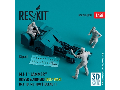 Mj-1 'jammer' Driver And Airmens (Gulf War) (Mj-1b, Mj-1b/C) (Scene 1) (3pcs) (3d Printed) - zdjęcie 1