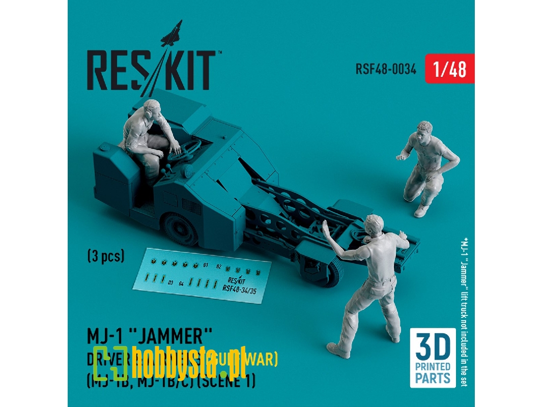 Mj-1 'jammer' Driver And Airmens (Gulf War) (Mj-1b, Mj-1b/C) (Scene 1) (3pcs) (3d Printed) - zdjęcie 1 Mj-1 'jammer' Driver And Airmens (Gulf War) (Mj-1b, Mj-1b/C) (Scene 1) (3pcs) (3d Printed) - zdjęcie 1