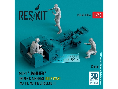 Mj-1 'jammer' Driver And Airmens (Gulf War) (Mj-1b, Mj-1b/C) (Scene 1) (3pcs) (3d Printed) - zdjęcie 2