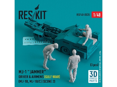 Mj-1 'jammer' Driver And Airmens (Gulf War) (Mj-1b, Mj-1b/C) (Scene 2) (3pcs) (3d Printed) - zdjęcie 1