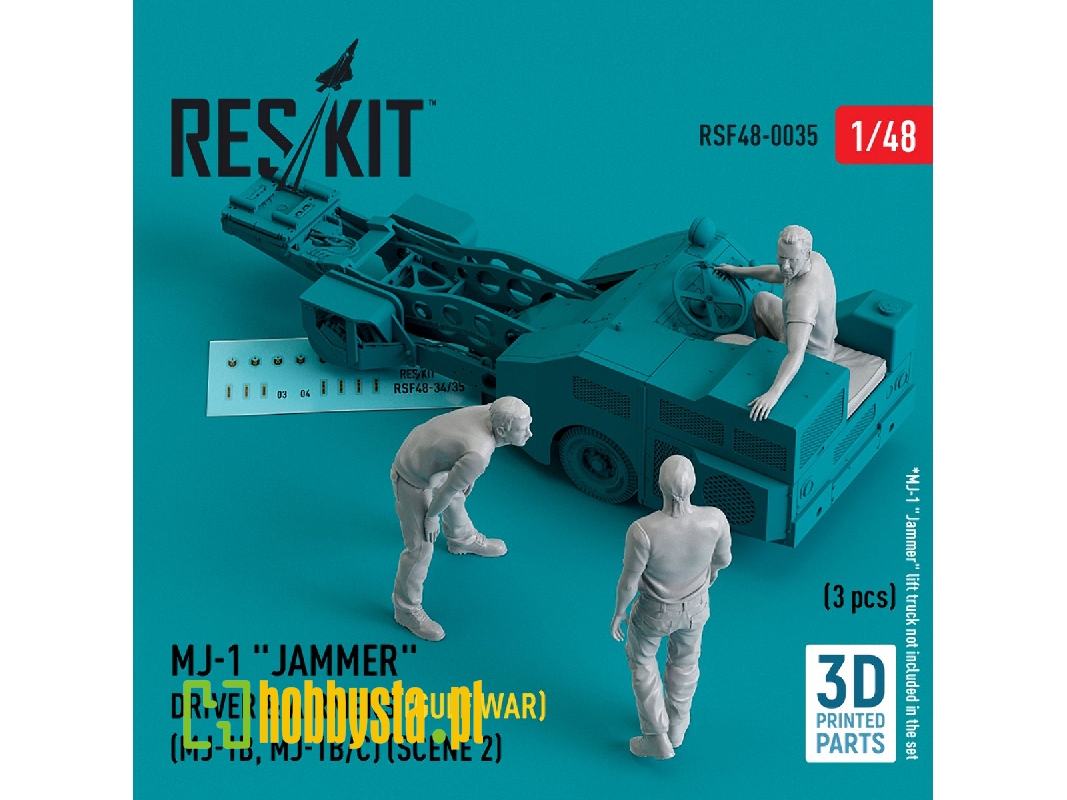 Mj-1 'jammer' Driver And Airmens (Gulf War) (Mj-1b, Mj-1b/C) (Scene 2) (3pcs) (3d Printed) - zdjęcie 1 Mj-1 'jammer' Driver And Airmens (Gulf War) (Mj-1b, Mj-1b/C) (Scene 2) (3pcs) (3d Printed) - zdjęcie 1