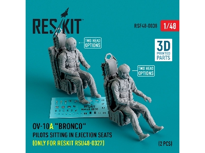 Ov-10a 'bronco' Pilots Sitting In Ejection Seats (Only For Reskit Rsk-u48-0327) (2pcs) (3d Printed) - zdjęcie 1