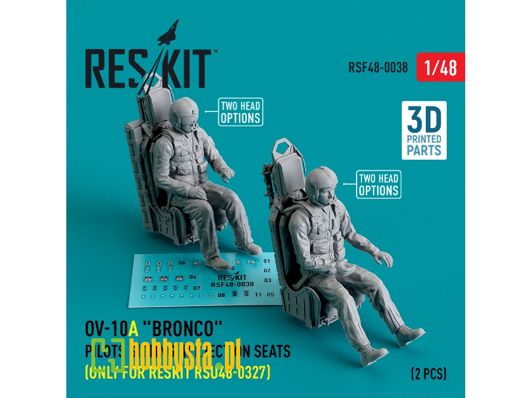 Ov-10a 'bronco' Pilots Sitting In Ejection Seats (Only For Reskit Rsk-u48-0327) (2pcs) (3d Printed) - zdjęcie 1 Ov-10a 'bronco' Pilots Sitting In Ejection Seats (Only For Reskit Rsk-u48-0327) (2pcs) (3d Printed) - zdjęcie 1