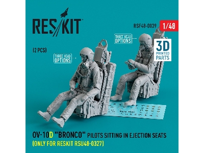 Ov-10d 'bronco' Pilots Sitting In Ejection Seats (Only For Reskit Rsk-u48-0329) (2pcs) (3d Printed) - zdjęcie 1