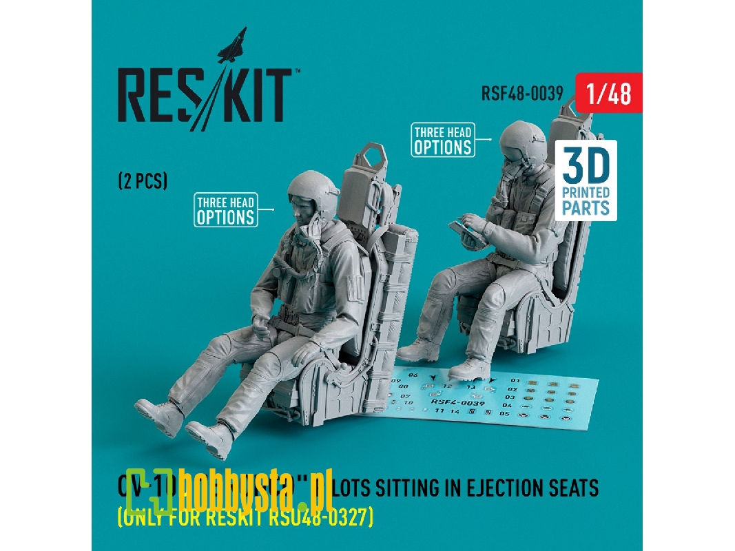 Ov-10d 'bronco' Pilots Sitting In Ejection Seats (Only For Reskit Rsk-u48-0329) (2pcs) (3d Printed) - zdjęcie 1 Ov-10d 'bronco' Pilots Sitting In Ejection Seats (Only For Reskit Rsk-u48-0329) (2pcs) (3d Printed) - zdjęcie 1