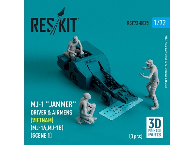 Mj-1 'jammer' Driver And Airmens (Vietnam) (Mj-1a, Mj-1b) (Scene 1) (3pcs) (3d Printed) - zdjęcie 1