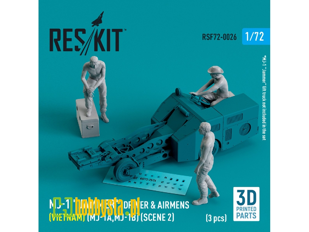 Mj-1 'jammer' Driver And Airmens (Vietnam) (Mj-1a, Mj-1b) (Scene 2) (3pcs) (3d Printed) - zdjęcie 1 Mj-1 'jammer' Driver And Airmens (Vietnam) (Mj-1a, Mj-1b) (Scene 2) (3pcs) (3d Printed) - zdjęcie 1