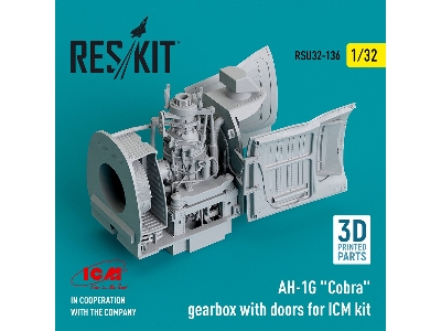 Ah-1g 'cobra' Gearbox With Doors For Icm Kit (3d Printed) - zdjęcie 1
