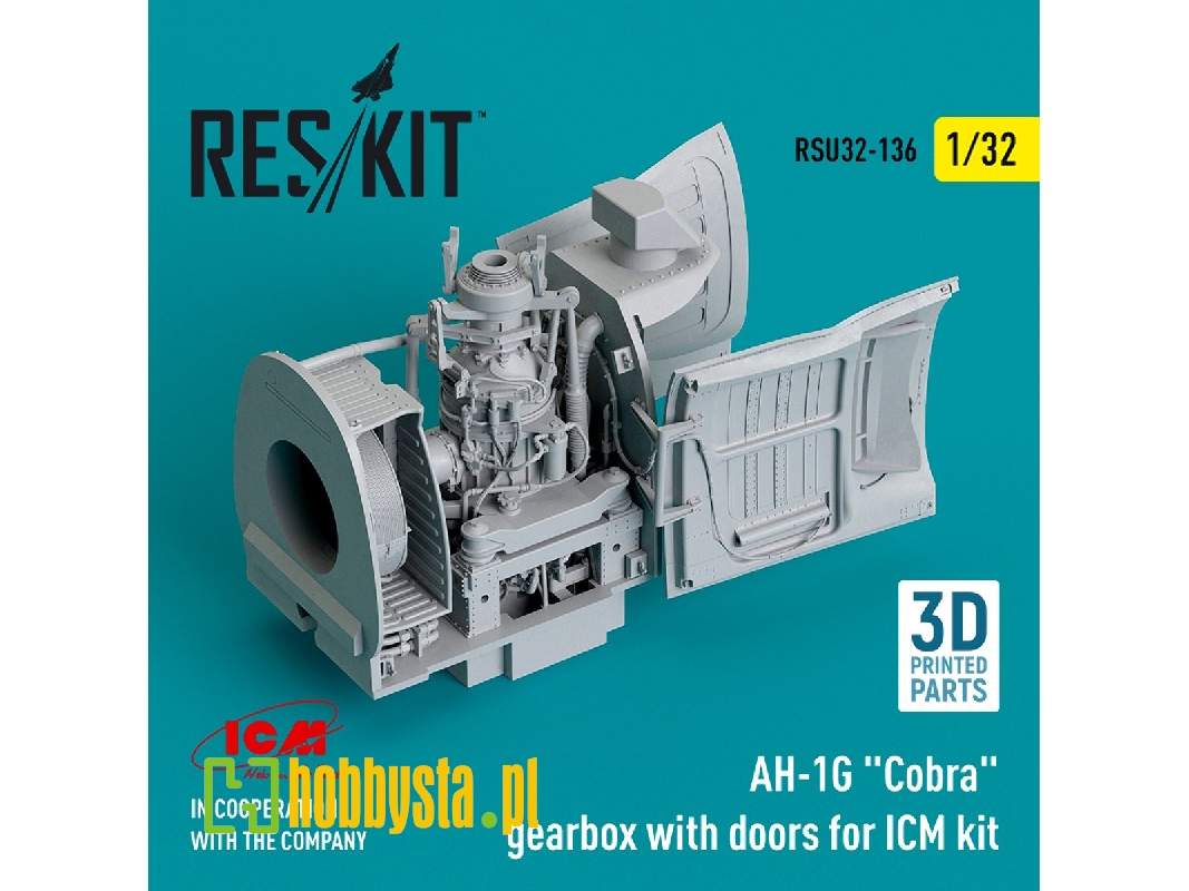 Ah-1g 'cobra' Gearbox With Doors For Icm Kit (3d Printed) - zdjęcie 1