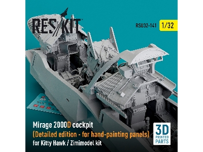 Mirage 2000d Cockpit (Detailed Edition) For Kitty Hawk / Zimimodel Kit (3d Printed) - zdjęcie 1