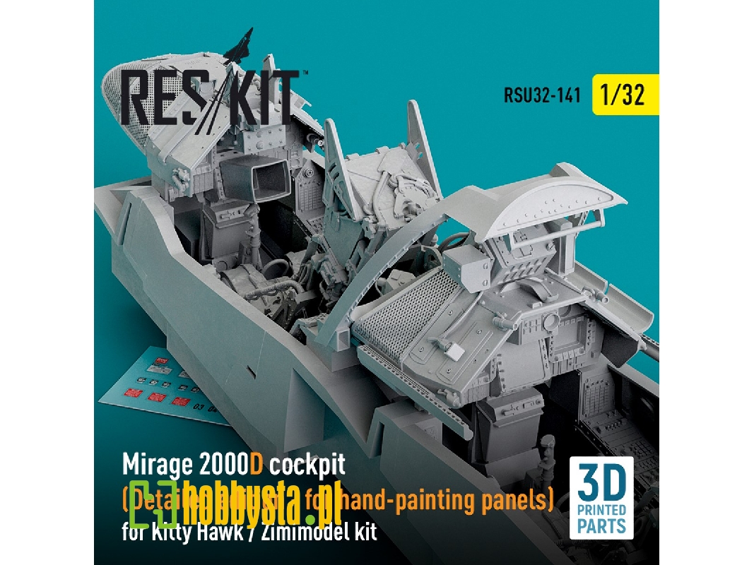 Mirage 2000d Cockpit (Detailed Edition) For Kitty Hawk / Zimimodel Kit (3d Printed) - zdjęcie 1 Mirage 2000d Cockpit (Detailed Edition) For Kitty Hawk / Zimimodel Kit (3d Printed) - zdjęcie 1