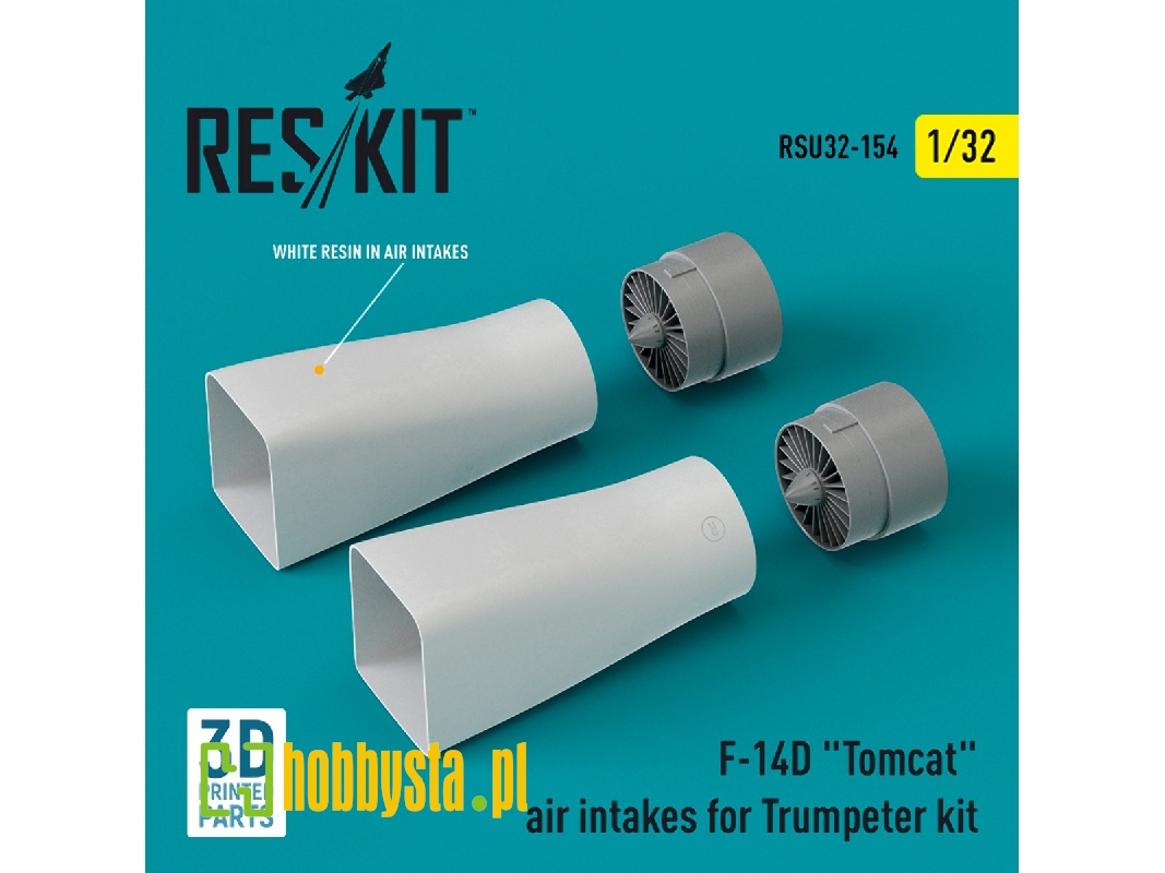 F-14d 'tomcat' Air Intakes For Trumpeter Kit (3d Printed) - zdjęcie 1 F-14d 'tomcat' Air Intakes For Trumpeter Kit (3d Printed) - zdjęcie 1