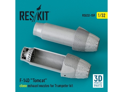 F-14d 'tomcat' Close Exhaust Nozzles For Trumpeter Kit (3d Printed) - zdjęcie 1
