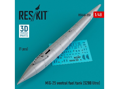 Mig-25 Ventral Fuel Tank (5280 Litre) (3d Printed) - zdjęcie 1